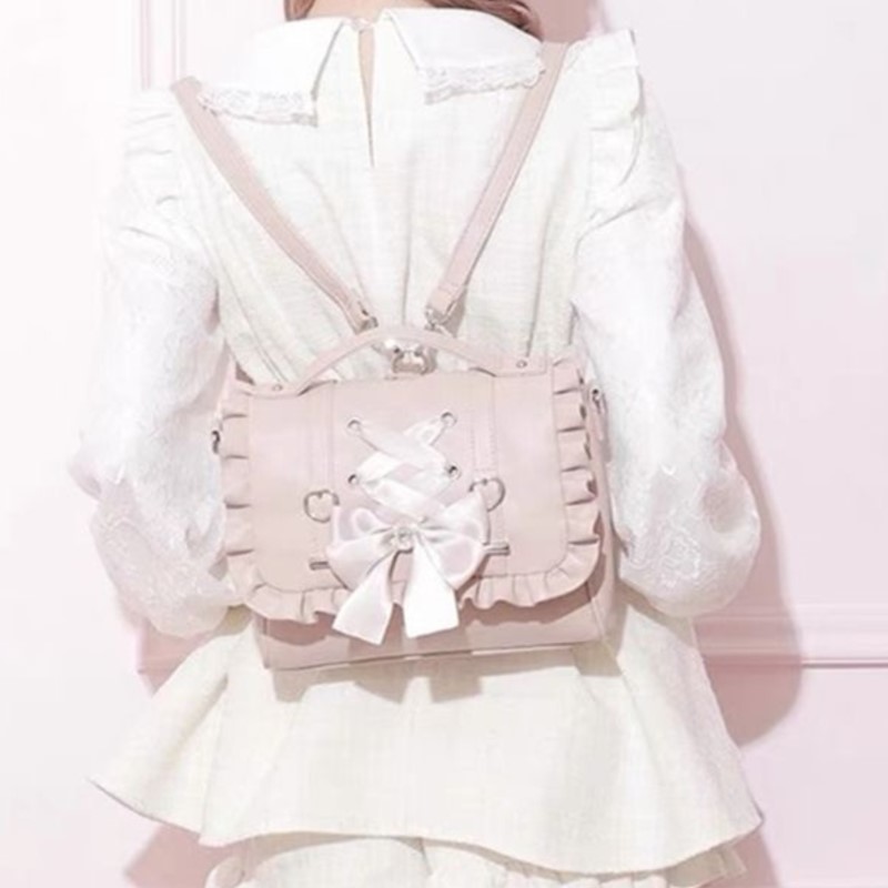 Women'S Japanese Bags - Doux nœud rose Mochila femmes Fairyocre