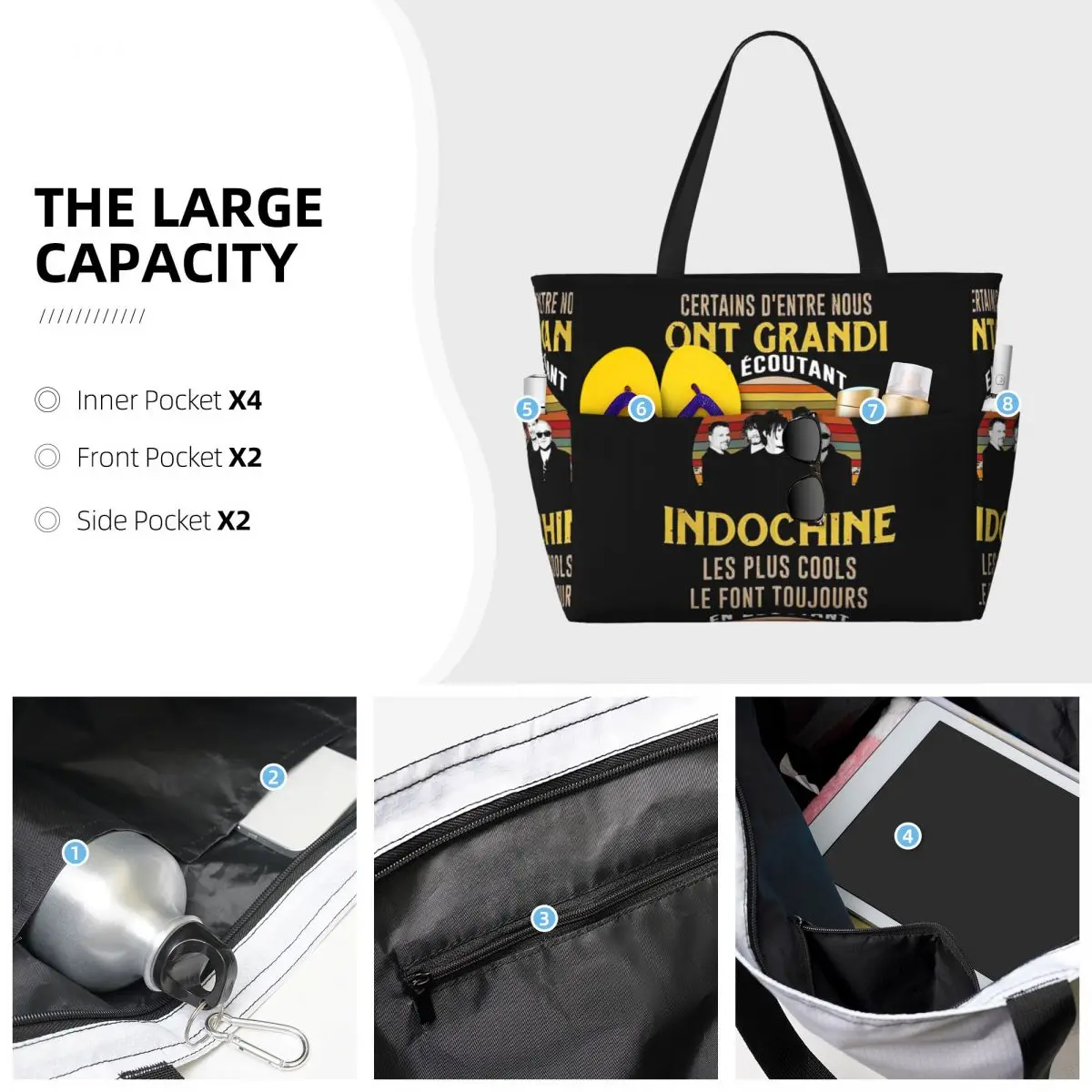 Sac fourre-tout de plage avec  - Women'S Best Bags For Travel avis et prix