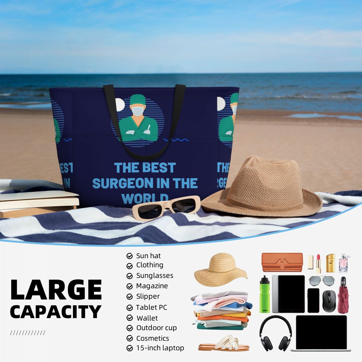 Sac fourre-tout de plage The B - Women'S Best Bags For Travel avis et prix