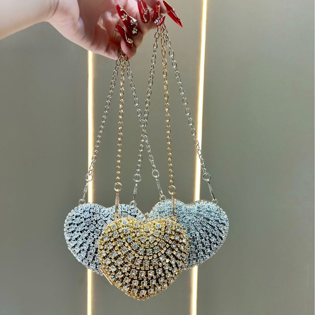 Pochette de luxe en strass et  - Mini Purse Chain avis et prix