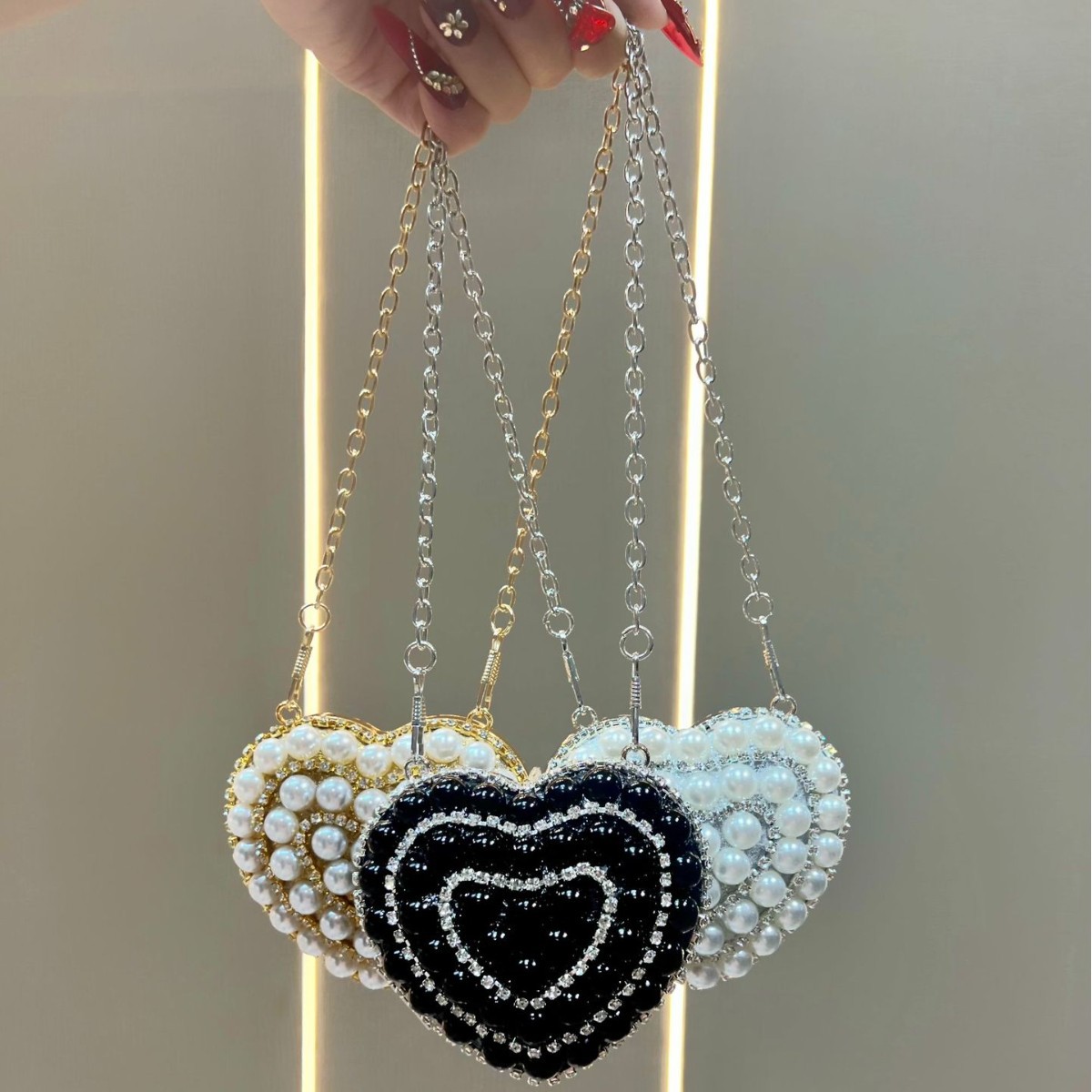 Pochette de luxe en strass et  - Mini Purse Chain avis et prix